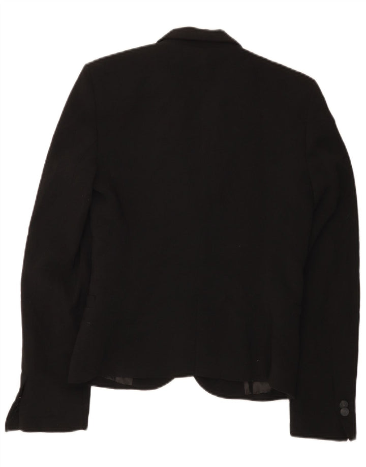 Zara Veste blazer à 1 bouton pour femme UK 6 XS Noir