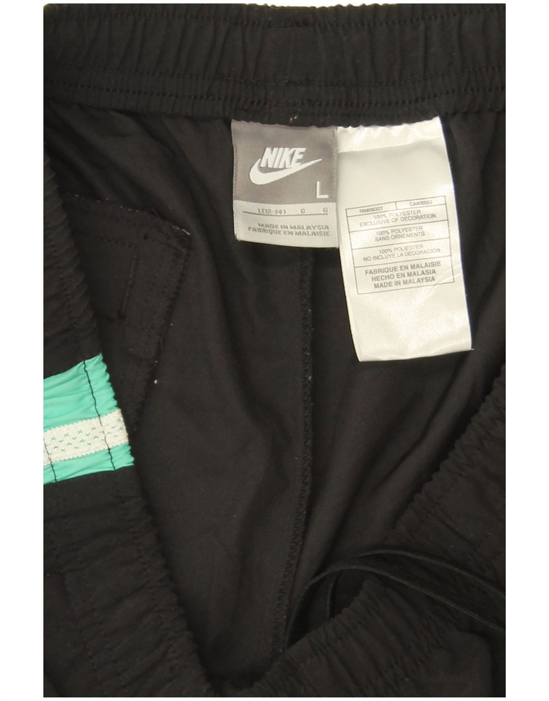 Nike Pantalon de survêtement Capri pour femme US 12/14 Large Noir Colourblock