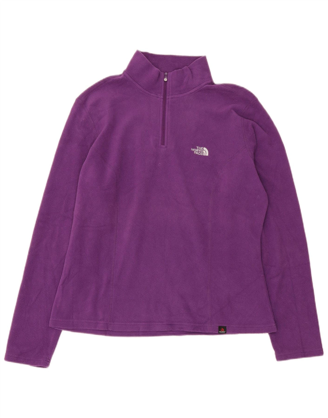 THE NORTH FACE Pull polaire à col zippé pour femme UK 16 Large Violet Polyester