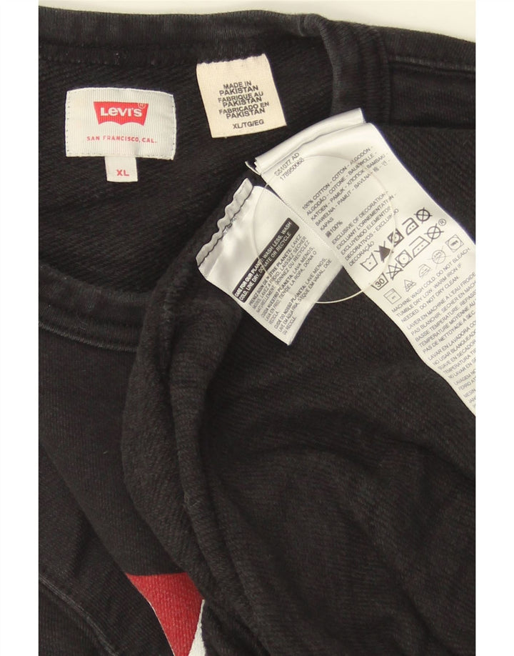 LEVI'S Sweat-Shirt Graphique Homme XL Noir Coton