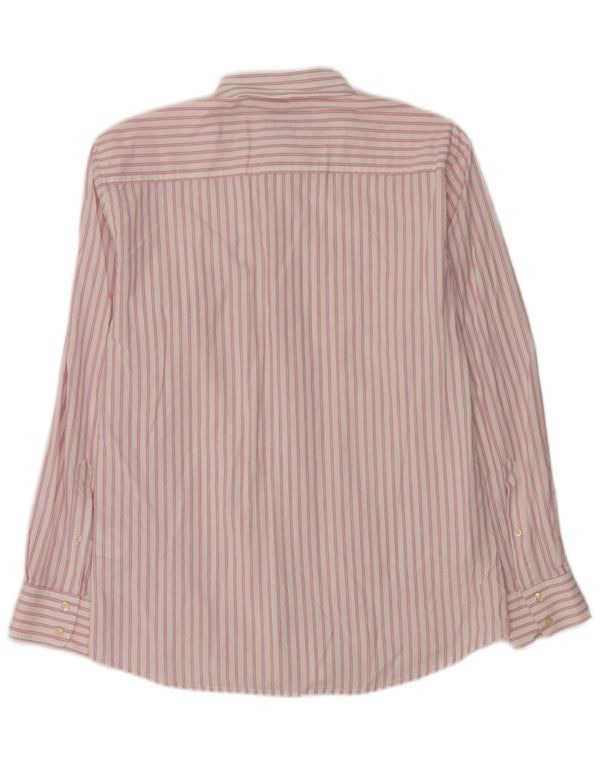 Marlboro Classics Chemise pour homme en coton à fines rayures roses