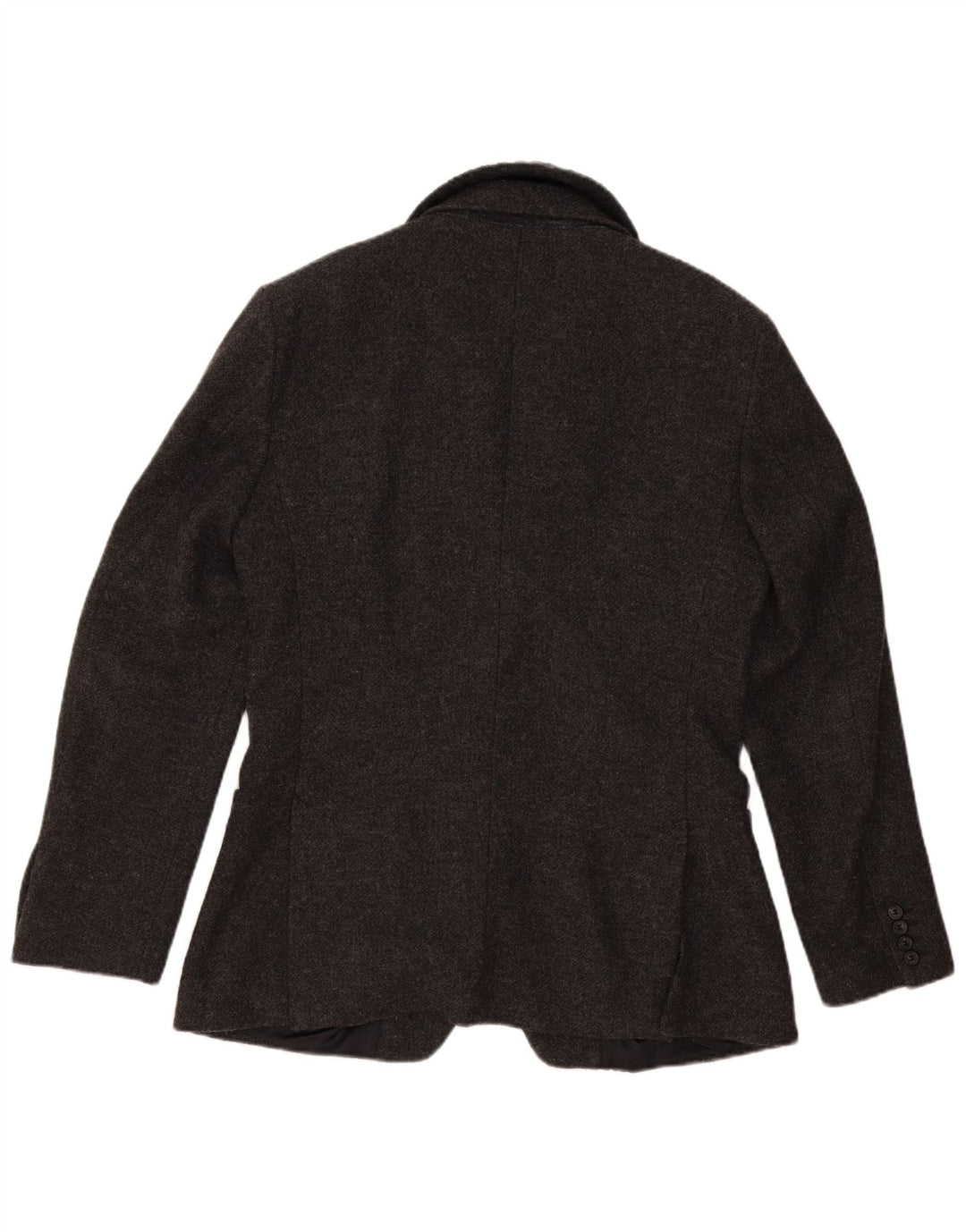 Benetton Veste Blazer 2 Boutons Homme IT 50 Grande Laine Grise Mouchetée