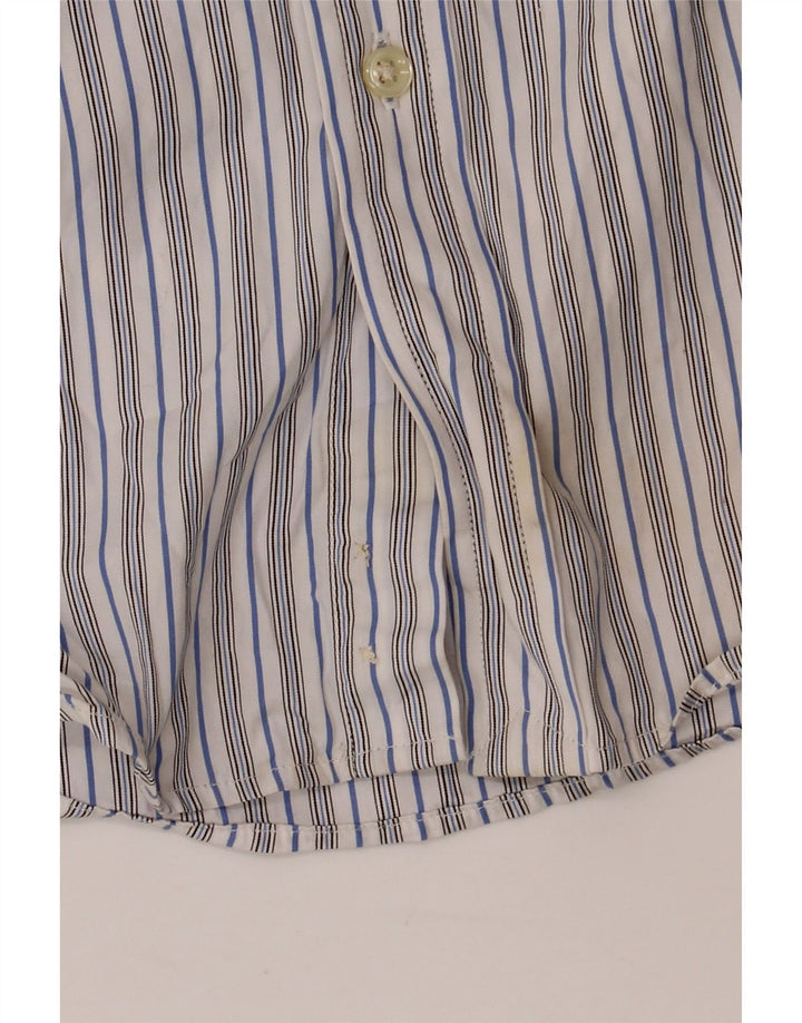Ralph Lauren Chemise Homme Taille 14 Petit Coton Rayé Blanc