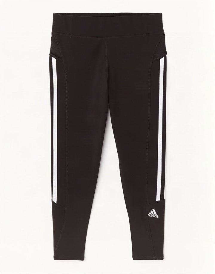 Adidas Climalite Capri Leggings UK 8 Small Noir Polyester
