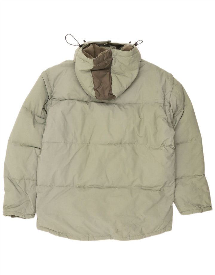 Fila Veste matelassée à capuche pour homme UK 44 2XL Vert Colourblock