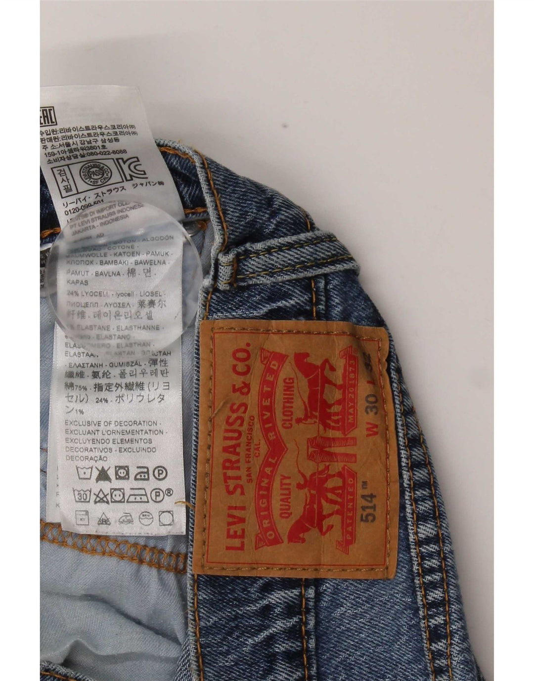 Levi's Jean Droit 514 Homme Bleu W30 L32 Coton