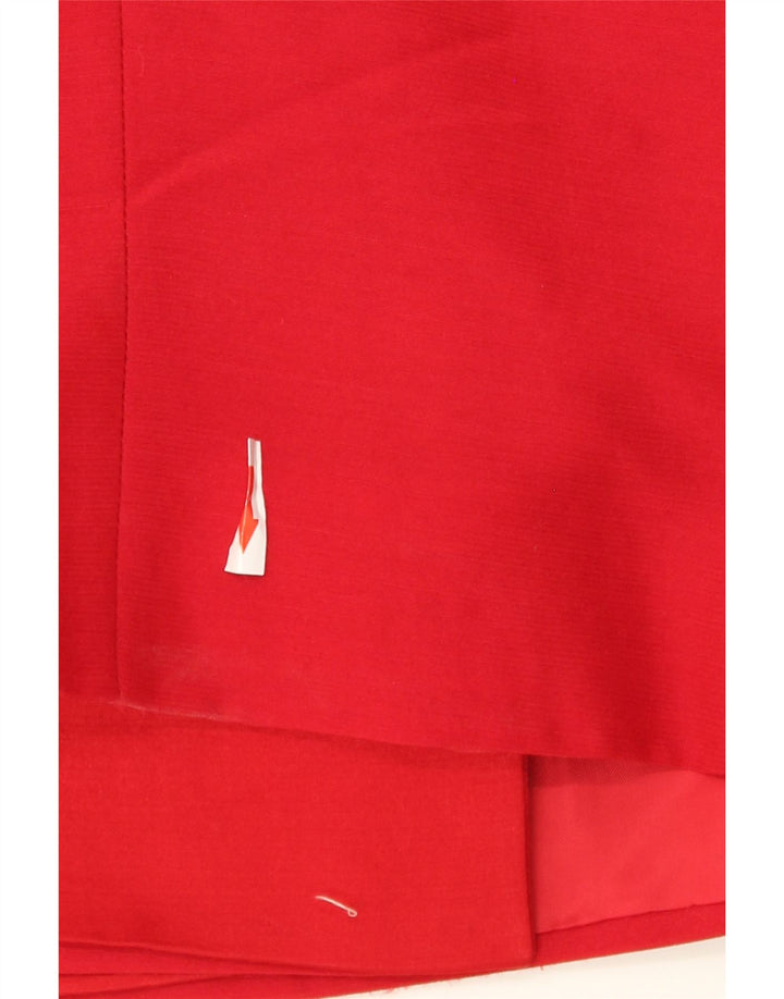 Ferre Veste blazer courte à double boutonnage pour femme UK 14 Rouge moyen