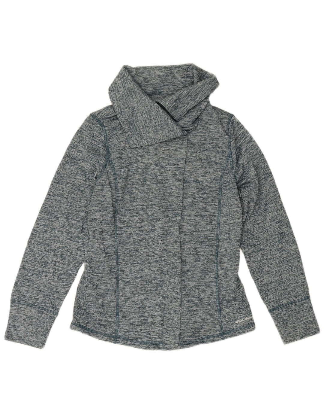 Eddie Bauer Veste de survêtement pour femme UK 16 Large Bleu Moucheté Polyester