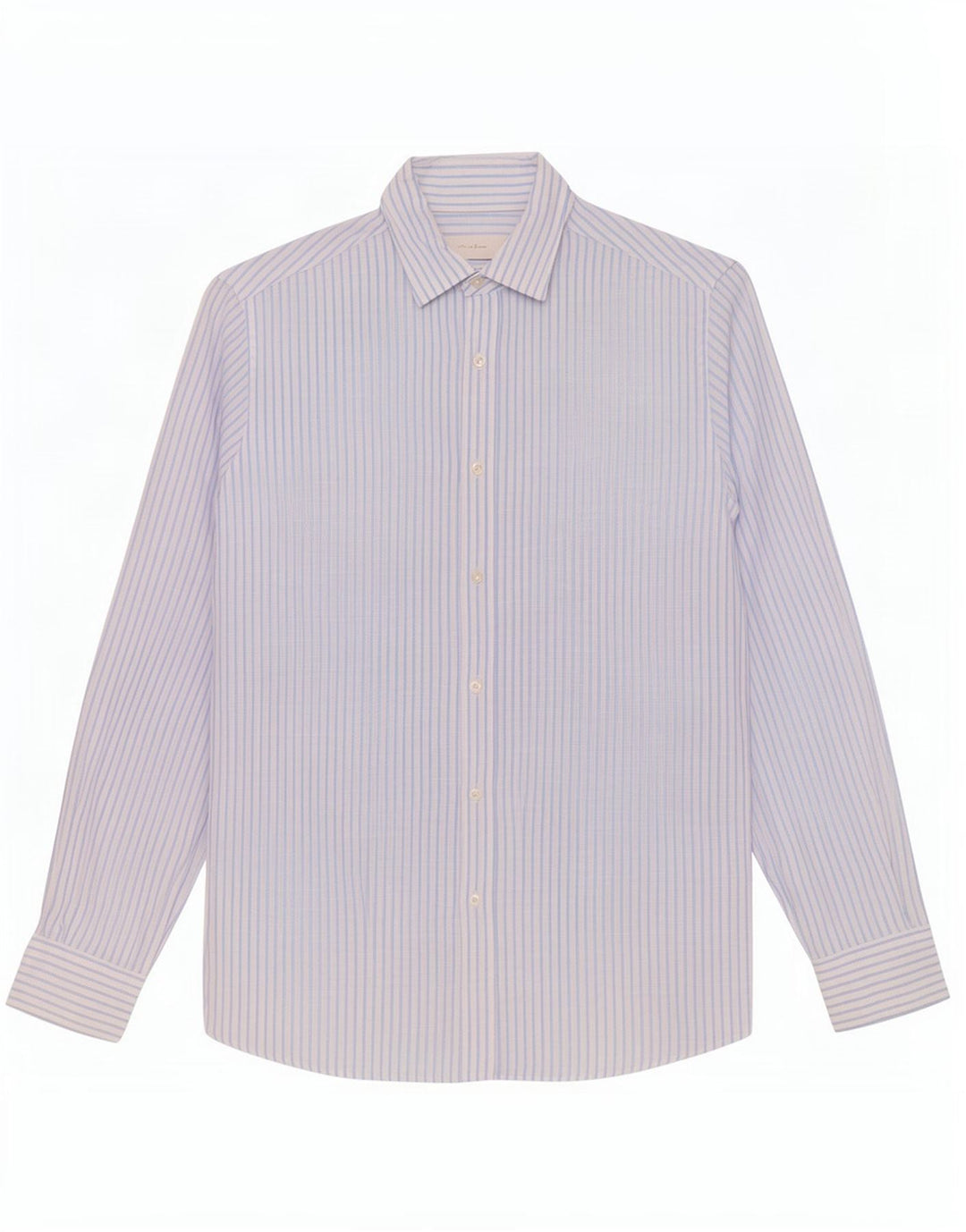 Massimo Dutti Chemise homme en lin à fines rayures bleues