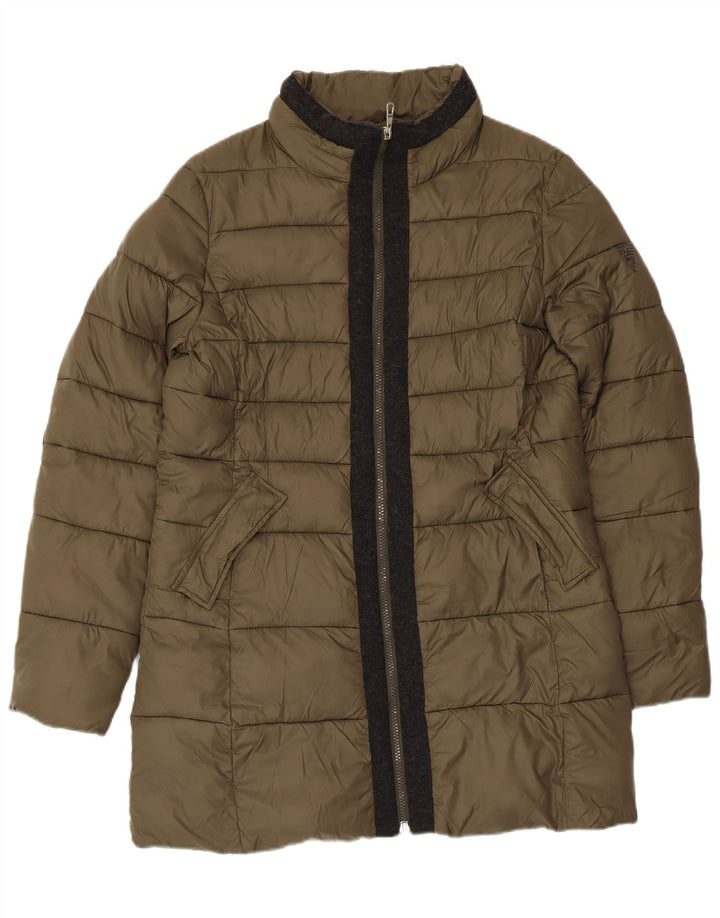 Guess Manteau rembourré pour homme UK 40 Large Kaki Polyamide
