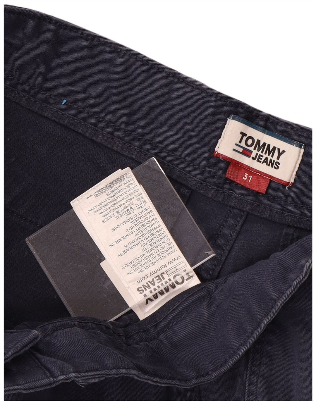 TOMMY HILFIGER Short Chino Homme W31 Bleu Marine Moyen Coton