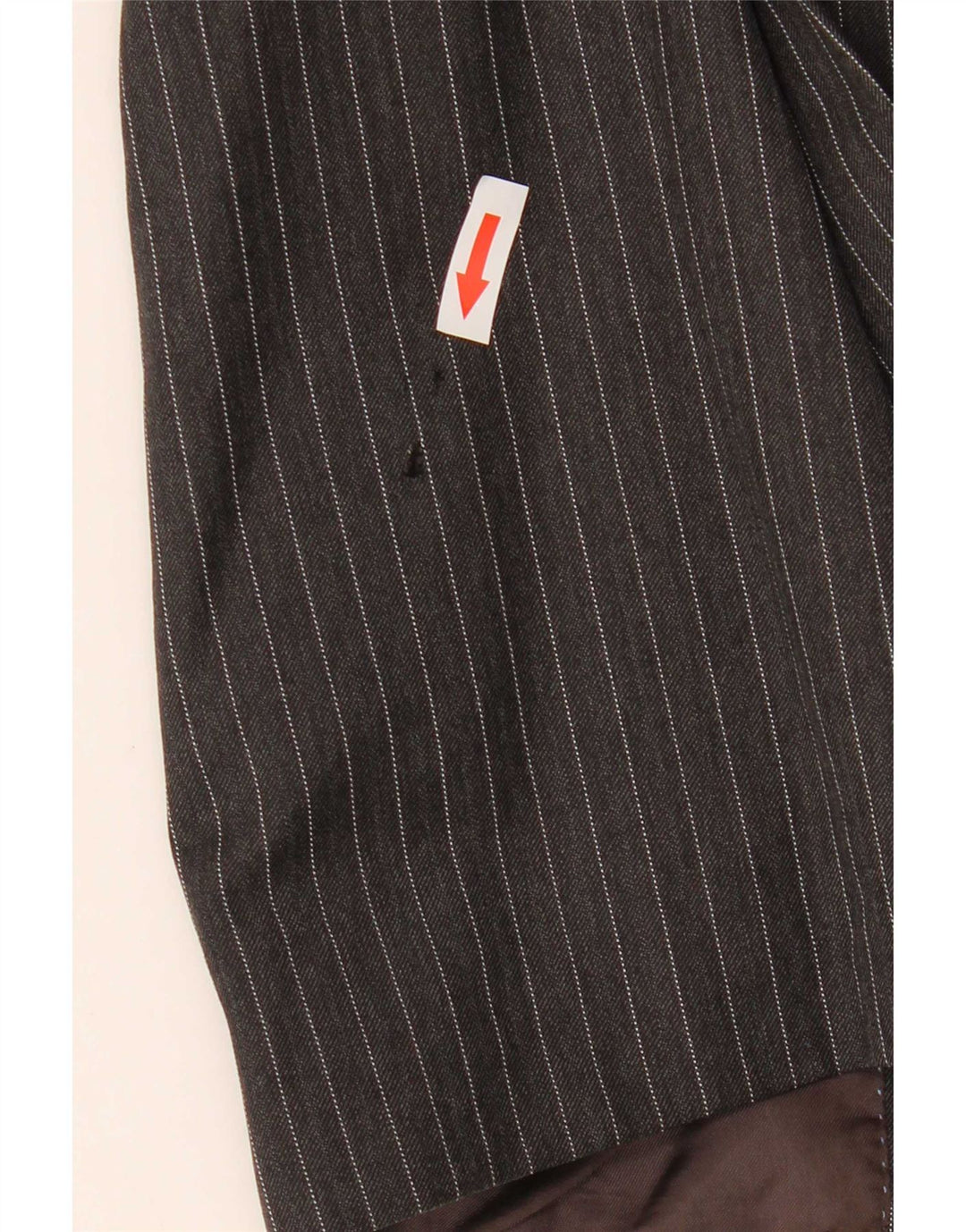 Massimo Dutti Veste blazer à 2 boutons pour homme EU 40 en laine à fines rayures gris moyen