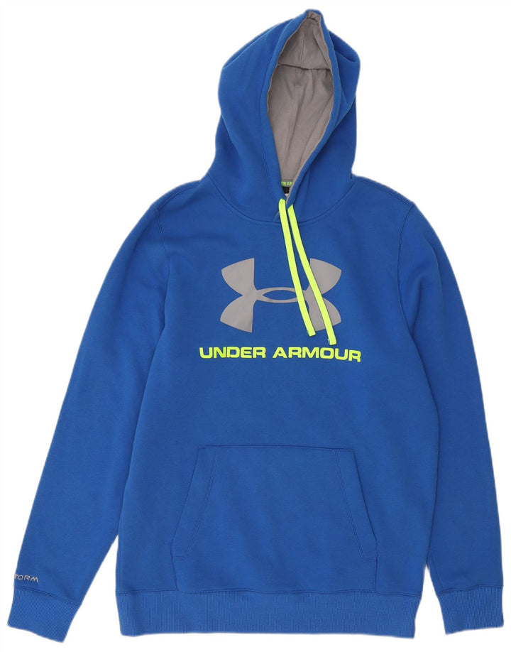 Under Armour Pull à Capuche Graphique Homme Bleu Moyen Coton