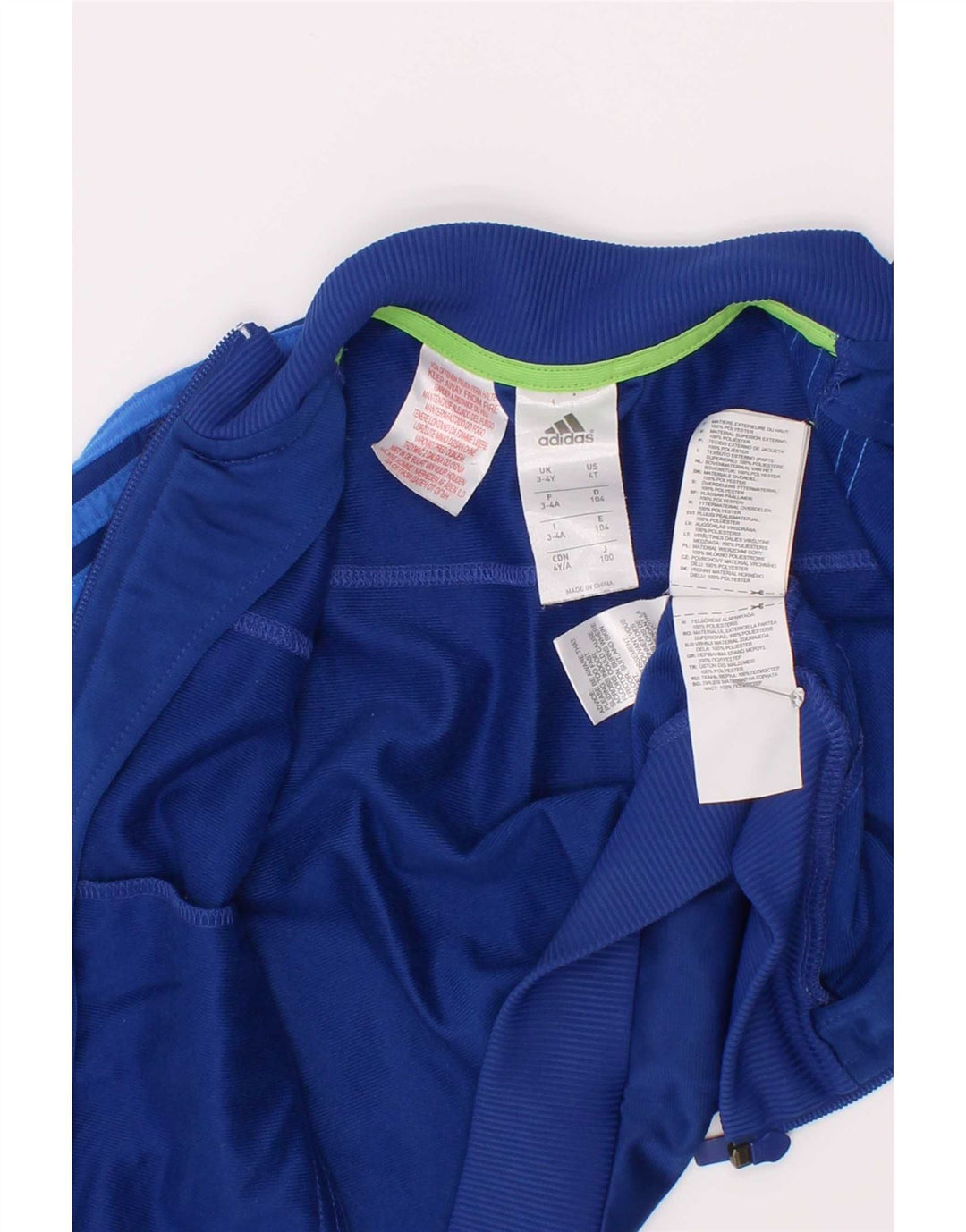 Veste de survêtement Adidas Garçon 3-4 ans Bleu Marine Polyester