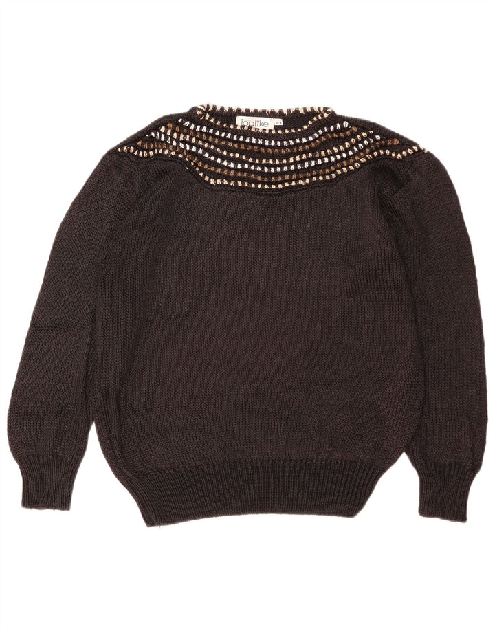 Toplike Pull col bateau pour femme IT 42 Marron moyen