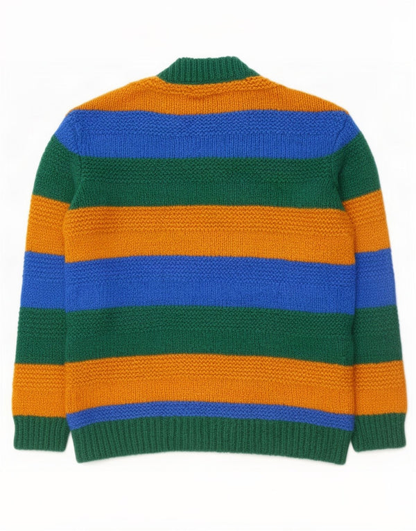 Zara Pull ras du cou à rayures multicolores pour homme