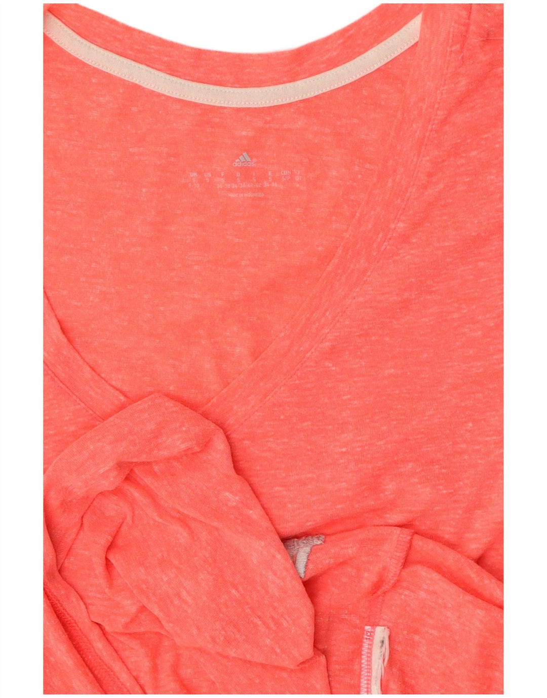 ADIDAS T-Shirt Femme UK 8/10 Petit Rose Moucheté