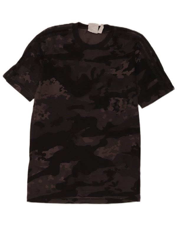Adidas T-Shirt Homme Top XS Gris Camouflage Coton