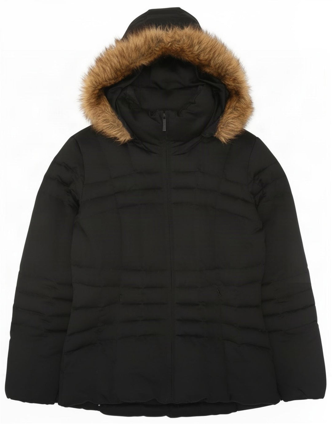 Calvin Klein Veste matelassée surdimensionnée à capuche pour femme UK 10 Small Noir