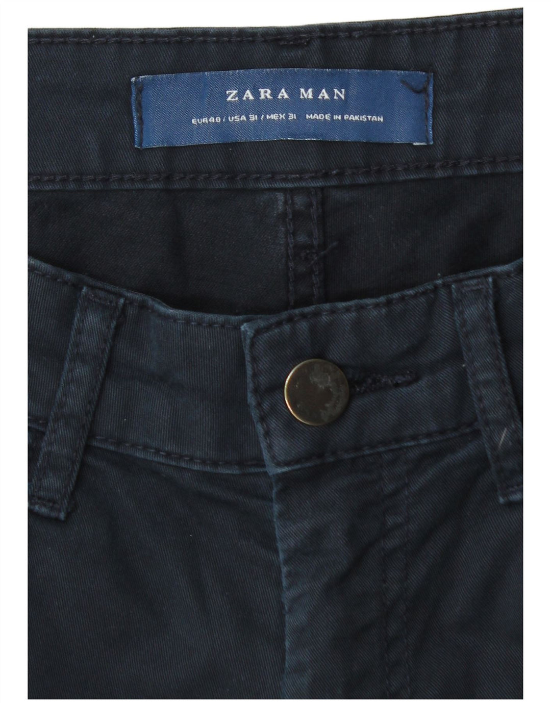 Zara Jean Slim Homme EU 40 Moyen W31 L29 Bleu Marine