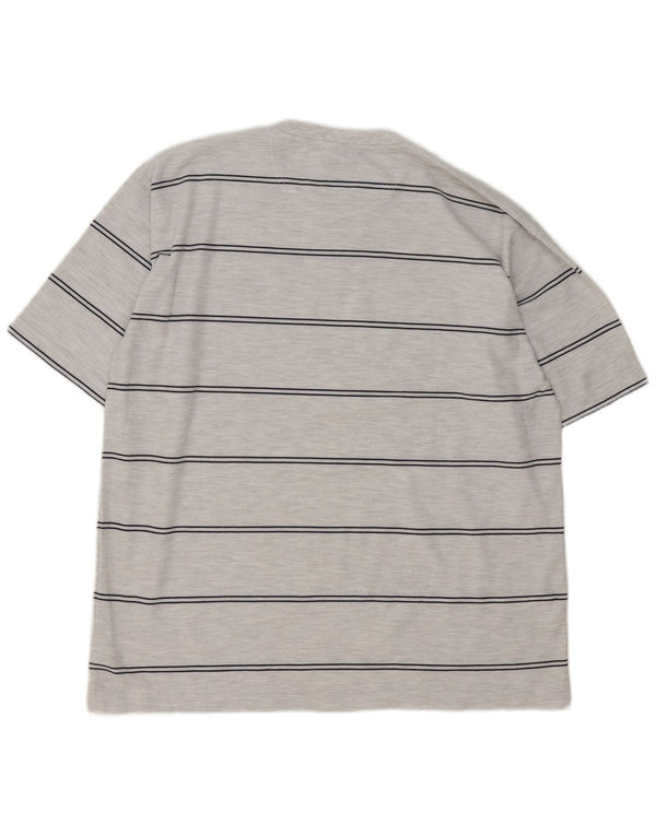 Umbro T-Shirt Top XL Gris Rayé Polyester Homme