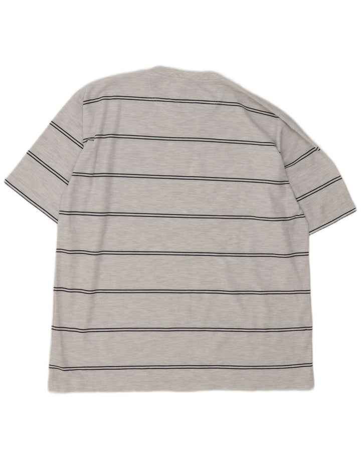 Umbro T-Shirt Top XL Gris Rayé Polyester Homme