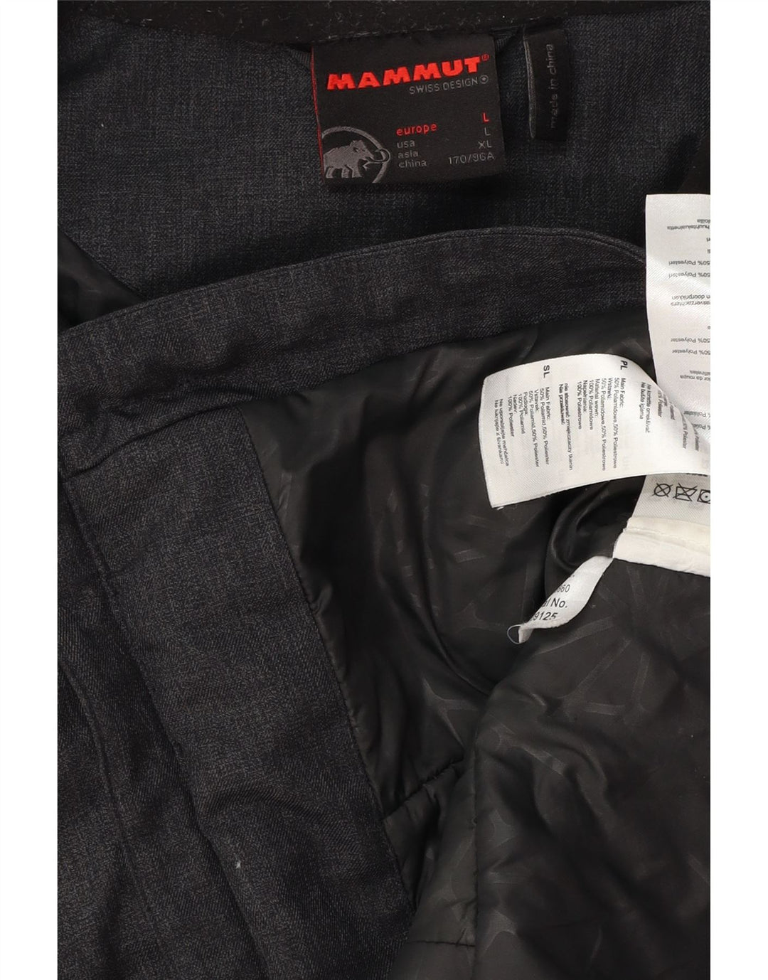 MAMMUT Manteau coupe-vent à capuche pour femme UK 16 Large Gris Polyester