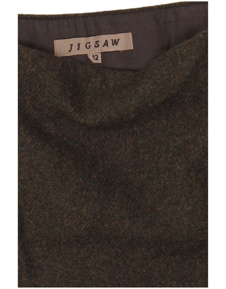 Jigsaw Mini-jupe pour femme UK 12 Medium W31 Kaki