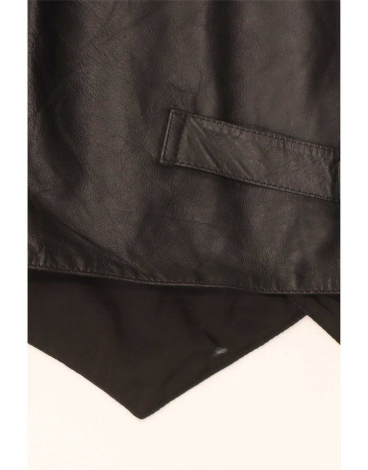 gilet en cuir homme vintage noir moyen
