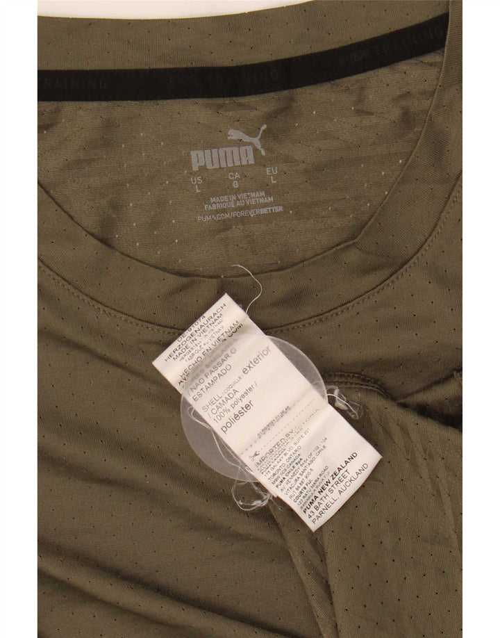 Puma T-Shirt Homme Kaki Polyester