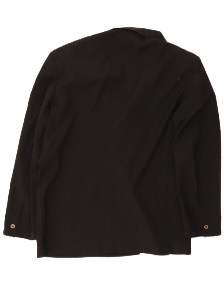 Pal Zileri Veste Blazer Double Boutonnage Homme IT 52 XL Laine Vierge Noire