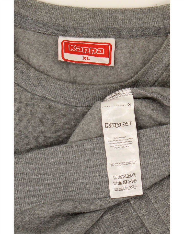 Kappa Sweat-shirt graphique pour homme XL Gris Polyester