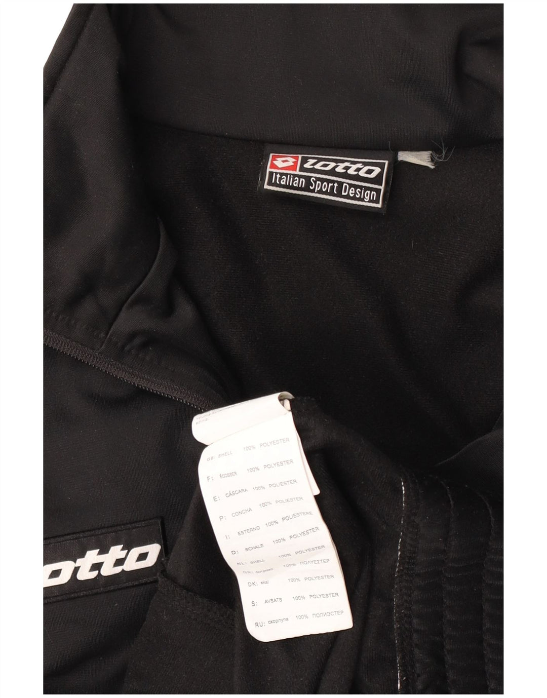 Lotto Veste de survêtement graphique pour homme XL Noir Colorblock Polyester