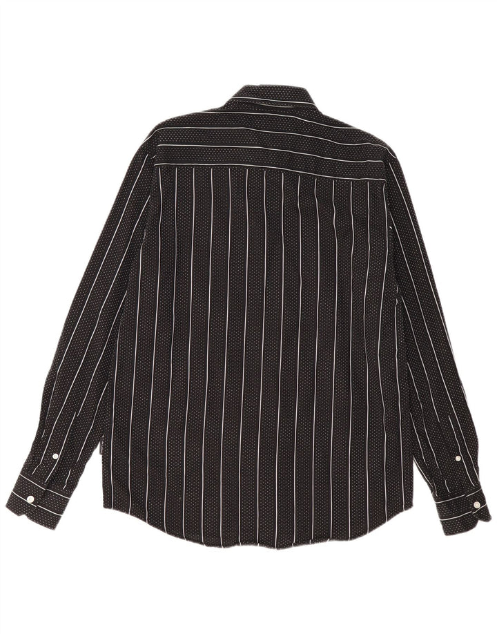 Pierre Cardin Chemise Regular Fit Homme Coton Rayé Noir Moyen
