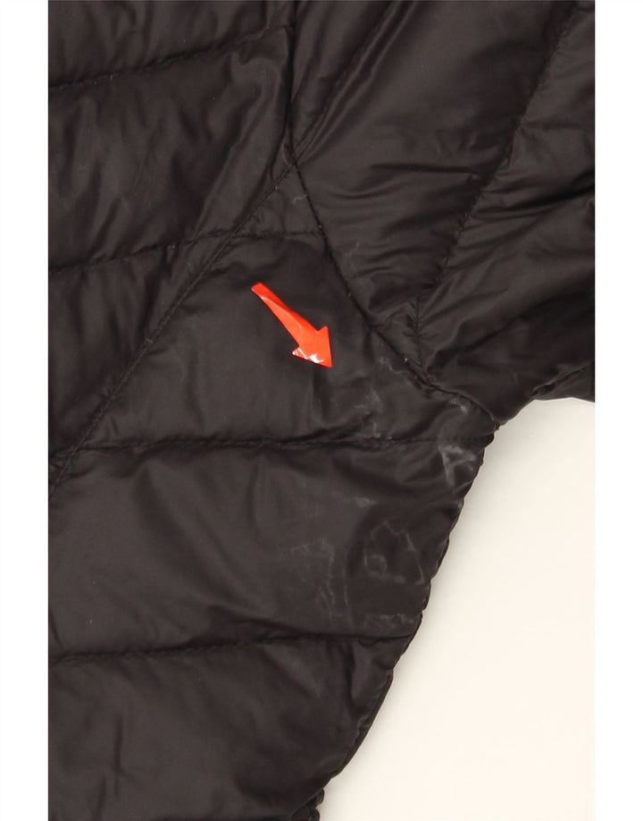 Michael Kors Manteau rembourré à capuche pour femme UK 16 Large Noir Nylon