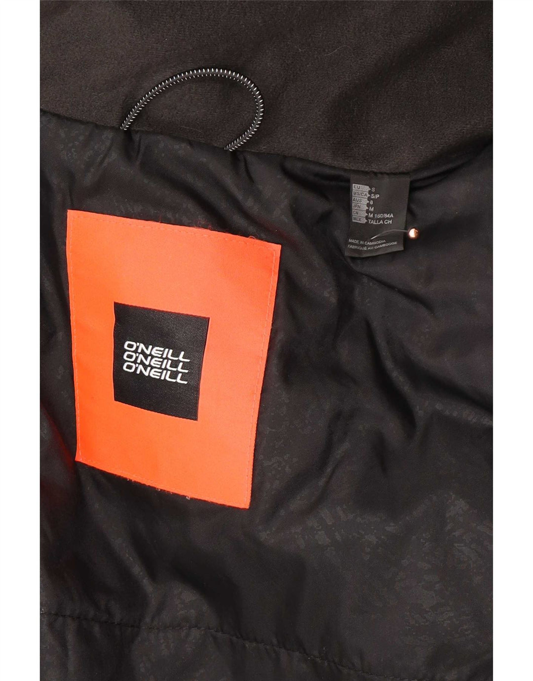 O'Neill Veste de ski à capuche pour homme UK 36 Small Noir Colourblock Polyester