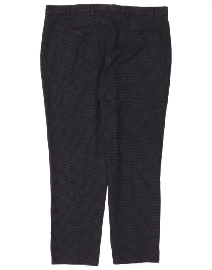 Marks & Spencer Pantalon décontracté droit pour homme W38 L29 Bleu marine Polyester