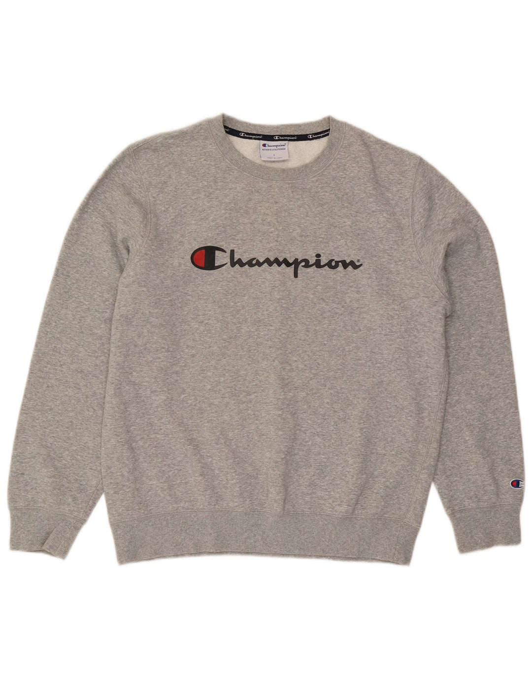Champion Sweat-shirt graphique pour homme en coton moucheté gris grand