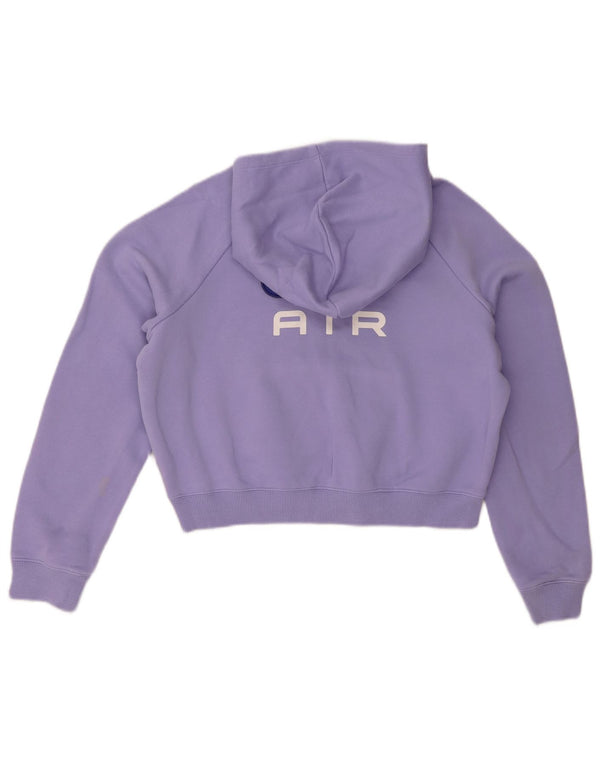 Nike Pull à capuche court graphique pour fille 13-14 ans XL Violet Coton