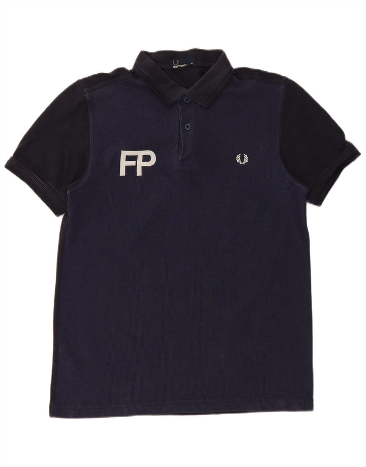 Fred Perry Polo Graphique Homme Bleu Marine Moyen Coton Colorblock