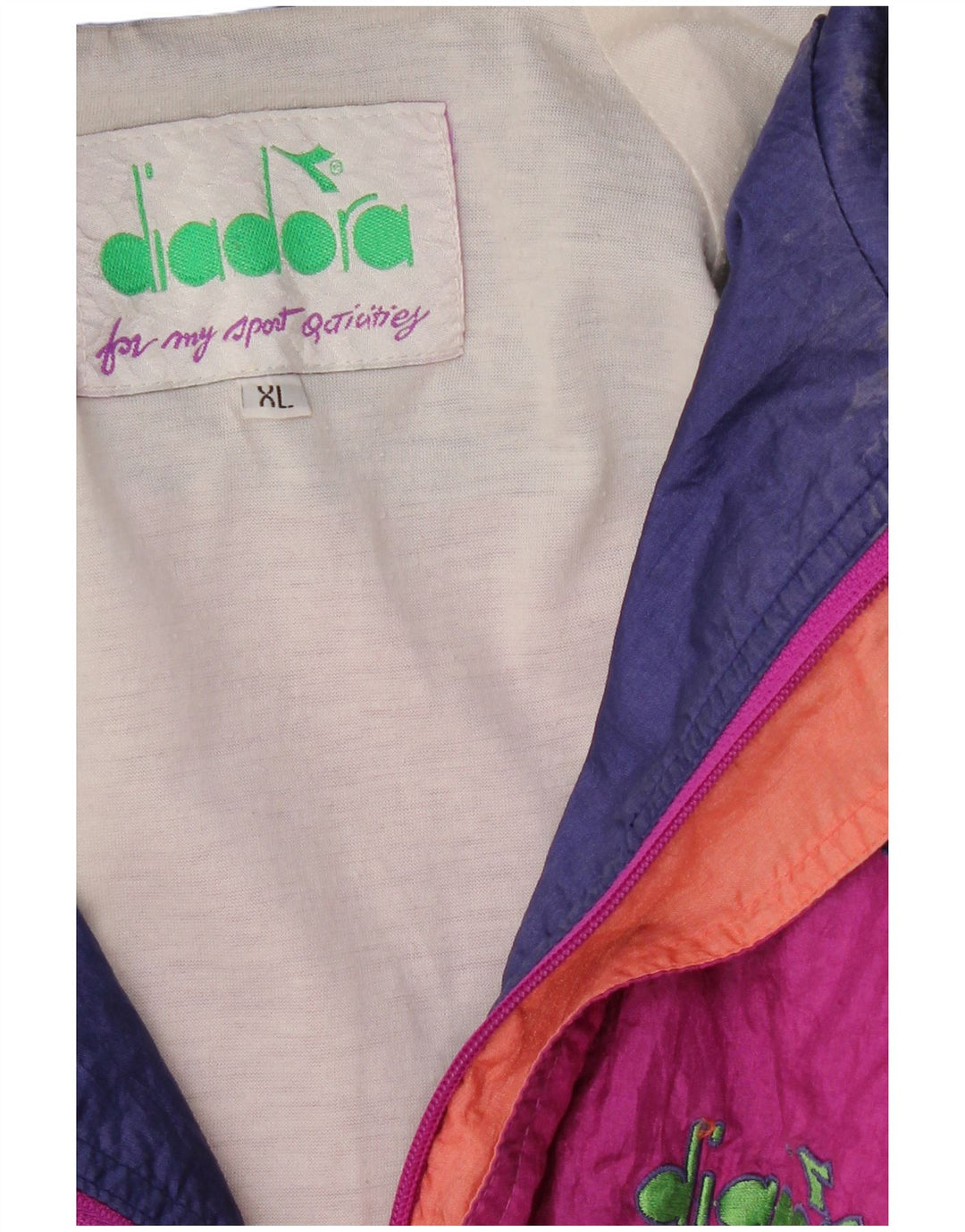 DIADORA Veste de Survêtement Italia Coupe Ample Homme XL Rose Colorblock