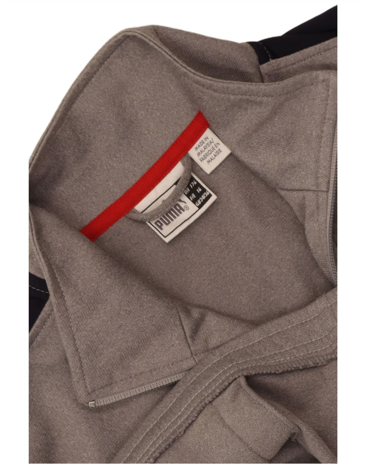Puma Veste de Survêtement Garçon 15-16 ans Gris Colorblock