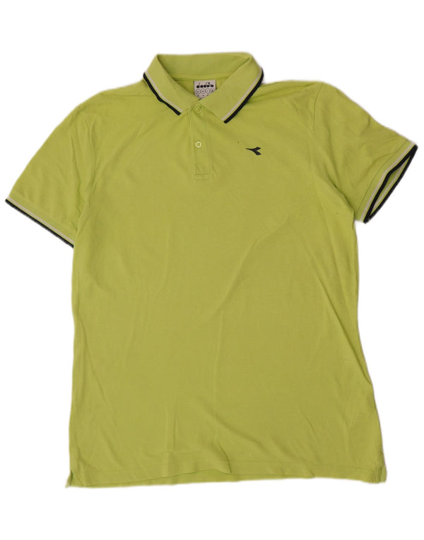 Diadora Polo Homme XL Vert Rayé Coton