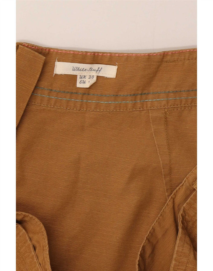 Jupe cargo White Stuff pour femme UK 20 2XL W40 Beige Lyocell