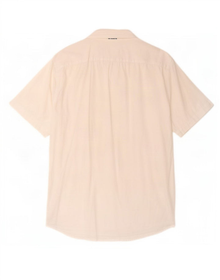 Tommy Hilfiger Chemise stretch à manches courtes pour homme Petit coton blanc