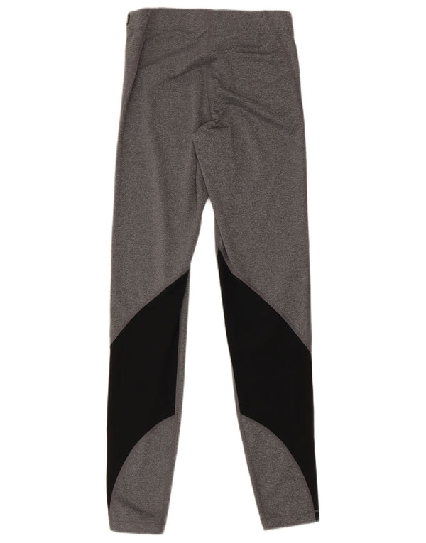 Nike Leggings Femme UK 8 Petit Gris Colorblock Sports