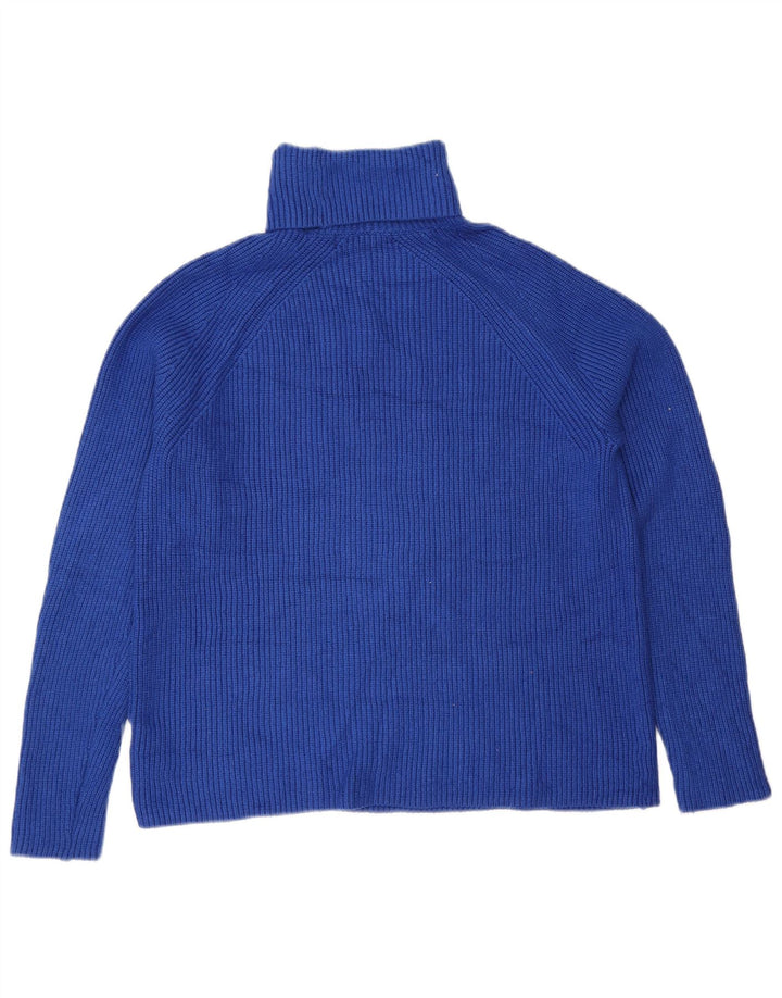 Marks & Spencer Pull col roulé pour femme UK 14 Bleu moyen Viscose