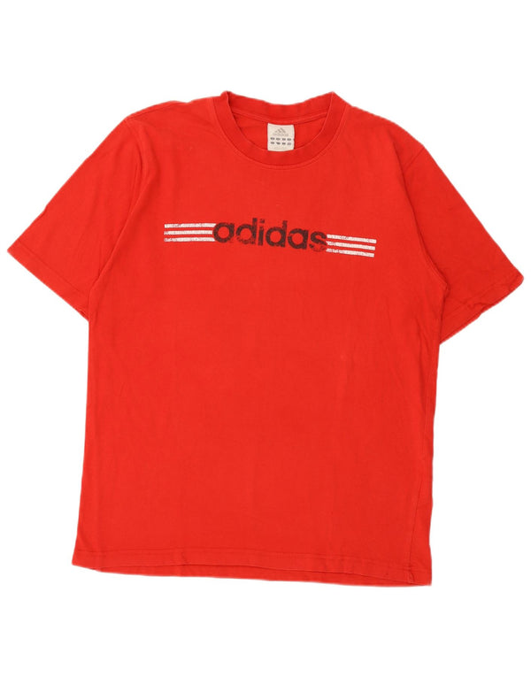 Adidas T-Shirt Graphique Homme Rouge Moyen Coton