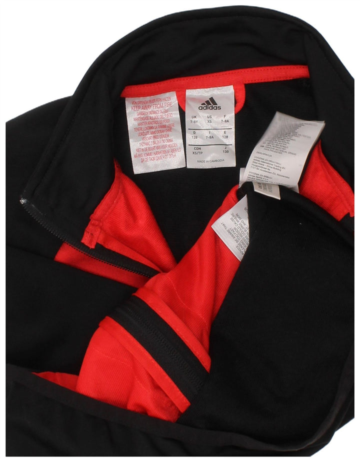 Adidas Veste de survêtement pour garçon 7-8 ans Noir Colourblock Polyester