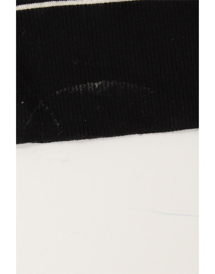 ZARA Robe pull à manches longues pour femme UK 18 XL Viscose rayée noire